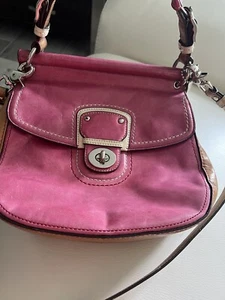 Lot of two vintage Coach bags - Legacy Willis pink/tan and brown Pochette - Picture 1 of 12