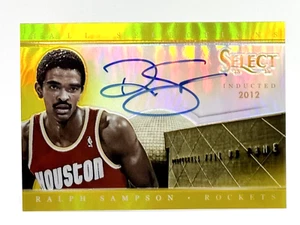 2013-14 Select Hall Selections Gold Prizm Ralph Sampson Auto 6/10 Rockets - Picture 1 of 2