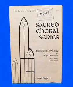 Choral Sheet Music SATB "The Savior Is Waiting" CS650 Sacred Choral Series - Picture 1 of 7