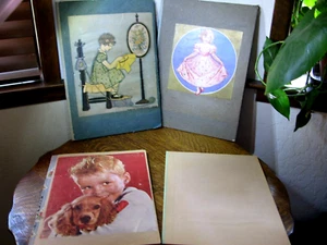 Vintage Antique Grammar School Teachers Folders Hard Cardboard 1930s-1950s - Picture 1 of 22
