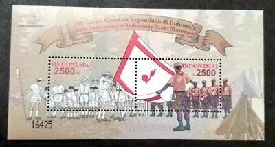 *FREE SHIP Indonesia 100th Anniv Scout Movement 2012 Jamboree Scouting (ms) MNH - Image 1 of 4