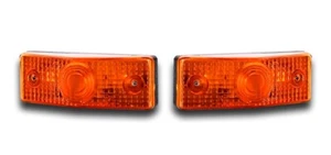 CE MULTI VOLT 2 GELBE GLÜHBIRNE SEITLICHE AUSSTANDSMARKIERUNG LICHTER PFERDEBOX WOHNMOBIL LKW - Bild 1 von 3