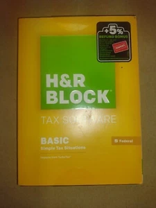 H&R Block 2015 Federal Basic Simple Tax Software (Windows and Mac) New Sealed - Picture 1 of 3