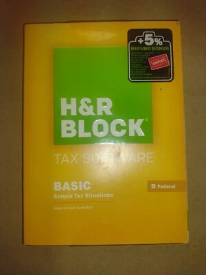 H&R Block 2015 Federal Basic Simple Tax Software (Windows and Mac) New Sealed  - Image 1 of 3