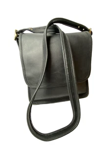 Coach Vtg Black Legacy Studio Flap Leather Crossbody Handbag # JOD- 9144 USA - Picture 1 of 24