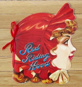 RED RIDING HOOD antique reproduction 1984 Shackman die cut L1 - Imagen 1 de 1