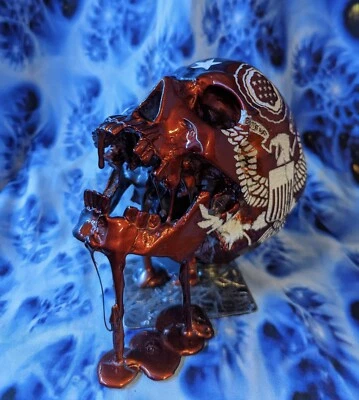 Cráneo Humano Decoración Americana EE. UU.  Foto 1 de 4