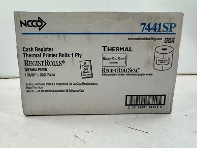 Impresora térmica NCCO 7441 SP caja registradora POS 1 23/32" x 230' 50 rollos NUEVA Foto 1 de 2