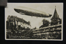 alte AK Nürnberg Burg von Westen mit Luftschiff LZ 127 Graf Zeppelin 1931