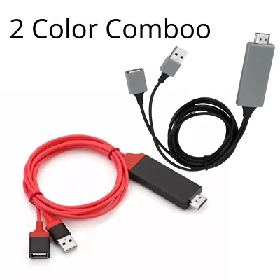 1080P HDMI Mirroring AV Cable for iPhone iPad Android Phone to TV HDTV Adapter - Image 1 of 4