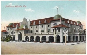 PAVILION AT REDONDO CA BY RAILROAD RR CROSSING VINTAGE POSTCARD UDB 092321 Q - Picture 1 of 2