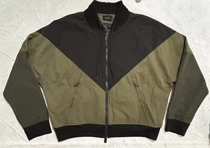 Kith Cropped Varsity Bomber Women’s L Green Black Full Zip - Picture 1 of 9