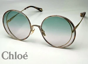 New Chloe Sunglasses CH0037S 004 Metal Gold Round 61-140 Authentic - Picture 1 of 11