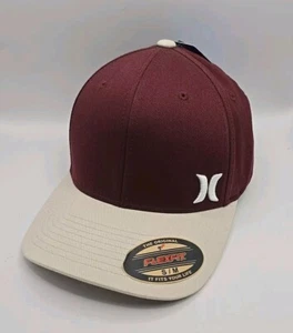 Brand NEW Hurley Men’s Size Small/Med Silo Flex Burgundy Hat Flex Fit Authentic  - Picture 1 of 6