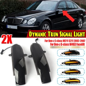 Rear Mirror LED Dynamic Turn Signal Light For Ben-z E-class W211 S211 W463 02-07 - Picture 1 of 10