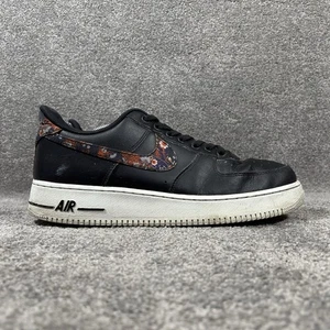 Nike Air Force 1 ‘07’ Low CZ7933-001 Men’s Size 13 Black Floral Athletic Shoes - Picture 1 of 14
