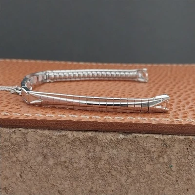 Correa de reloj de cóctel vintage llena de oro blanco JB Champion para damas años 60 sin usar Foto 1 de 4