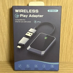 Adaptador inalámbrico Carplay se convierte con cable a inalámbrico BY960H - negro/plateado - Imagen 1 de 4