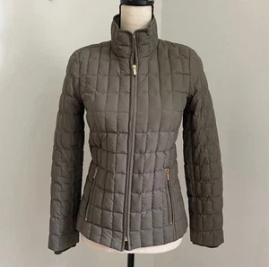 J. Crew Diamond Quilted Jacket Olive Green Size XXS Down Filled Puffer Coat - Picture 1 of 11