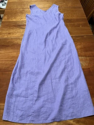 Petite Sophisticate Sleeveless V Neck With Back Detail Linen Midi Side Zip, 6 - Image 1 of 4