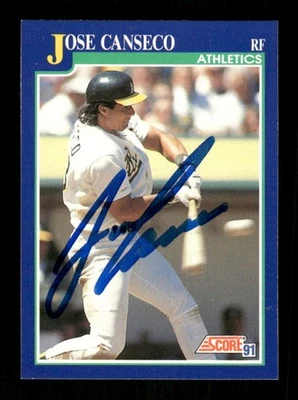 1991 Score 1 Jose Canseco signed auto autograph JSA authentic  BXCP55 - Image 1 of 2