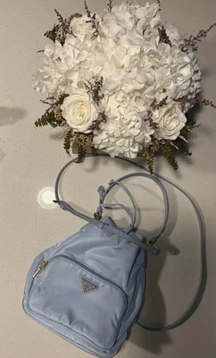 Prada duet small re-nylon bucket bag 2 Way Shoulder crossbody Blue - Image 1 of 4
