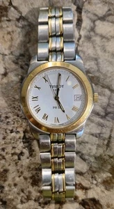 Tissot PR50 1853 Two-Tone Silver & Gold Quartz Watch Sapphire Crystal Works - Picture 1 of 10