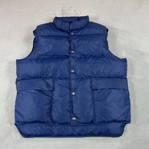 Vintage Woolrich Vest Mens Large Navy Down Puffer Insulated Made in USA - Picture 1 of 11