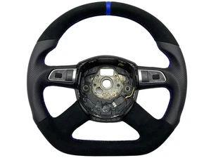 Sport Lenkrad Lederlenkrad Alcantara AUDI A6 C6 4F Multifunktion ABGEFLACHT - Bild 1 von 7