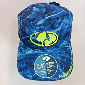 Mossy Oak Fishing Hat Cap - Blue Water - Wet To Cool - Adjustable -New with Tags - Picture 1 of 7