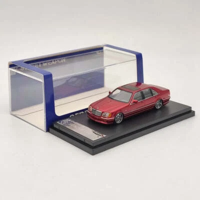 1/64 Street Weapon Benz W140 S600 Red Limited 499 Diecast Model Car Collection - Immagine 1 di 4