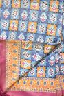 FNC Vintage Pochampally Ręcznie tkane kwiatowe sari Sztuka Jedwabna bluzka Sari Tkanina 5YD