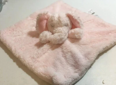 Manta de seguridad para bebé recién nacido elefante rosa Lovey pequeña sonajero felpa suave Foto 1 de 4
