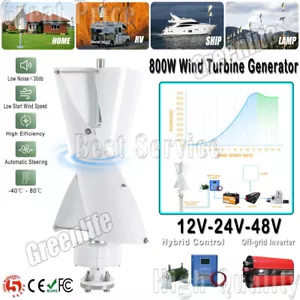 Generador de turbina eólica de eje vertical 800 W controlador MPPT 12 V/24 V/48 V - Imagen 1 de 25