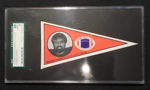 1979 NFLPA Pennant Sticker Franco Harris Pittsburgh Steelers SGC 88 NRMTMT RED - Picture 1 of 2