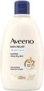 Aveeno Skin Relief Body Wash Soothes Very Dry Skin  500ML UK - Picture 1 of 6