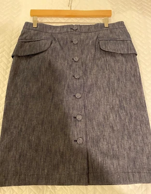 FALDA VAQUERA CAROLINA HERRERA, TALLA. 14, HECHA EN ITALIA - FALDA DE DISEÑADOR Foto 1 de 4