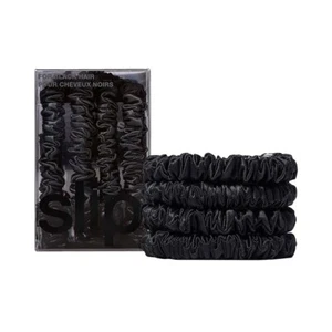 Slip Silk Skinny Scrunchies - Black - Elastic Scrunchies Set (4 Scrunchies) - Picture 1 of 6