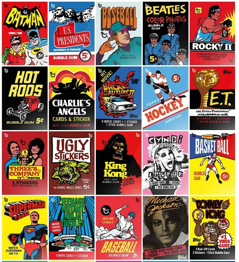 2018 Topps 80th Anniversary Wrapper Art Card - Complete Set from Lot - Image 1 of 4