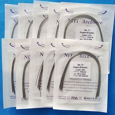 10Pieces Dental Orthodontic Arch Wire Super Elastic Natural Form Niti Round • 0.99$