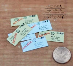 1:12 Dollhouse Miniature Letters 6 PC/Miniature Office AZ G8122 - Picture 1 of 2