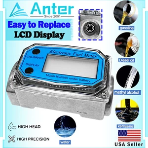 Medidor de flujo de combustible diesel digital turbina medidor de flujo de engranajes ovalado BSPT/NPT 1" 200 L/min - Imagen 1 de 9