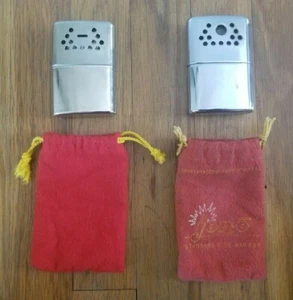 Lot of 2 Vintage Jon-E Hand Warmer Standard Size w/ Pouches  - Picture 1 of 10