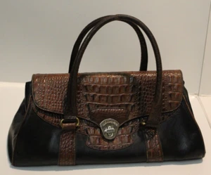 Brahmin klassische zweifarbige Leder Arzt Schultertasche Handtasche - Bild 1 von 6