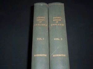1833 HISTORIC MEMOIRS OF IRELAND & UNION SIR JONAH BARRINGTON VOL 1 & 2- Z 164 - Picture 1 of 11