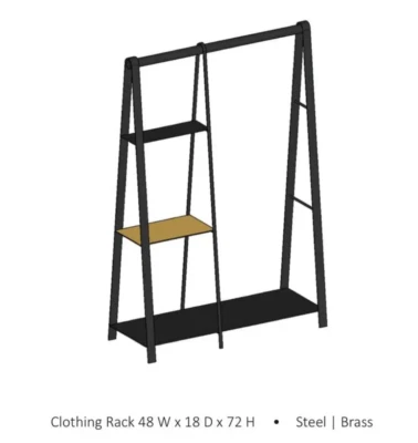 perchero acero y latón Foto 1 de 2