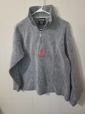 Bobby Labonte Nascar 18 Medium Mens Gray 1/4 Zip Long Sleeve Pullover Chase  - Image 1 of 4