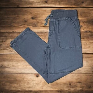 Carter’s Ribbed Waist Drawstring Poplin Casual Pants Gray Size 8 - Picture 1 of 4
