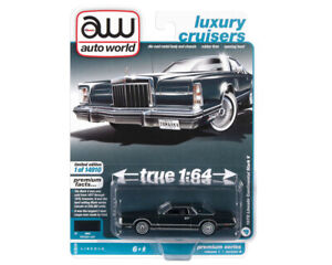 Auto World 1:64 1978 Lincoln Continental Coupe Mark V Midnight Jade Model AW097A