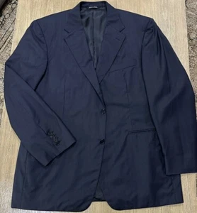 Men’s Canali Travel Blazer 48R Wool Water Resistant Navy Blue - Picture 1 of 14